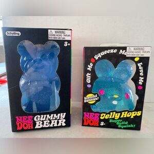 Nee Doh Gummy Bear & Jelly Hops Blue Kids Sensory Squish Toys